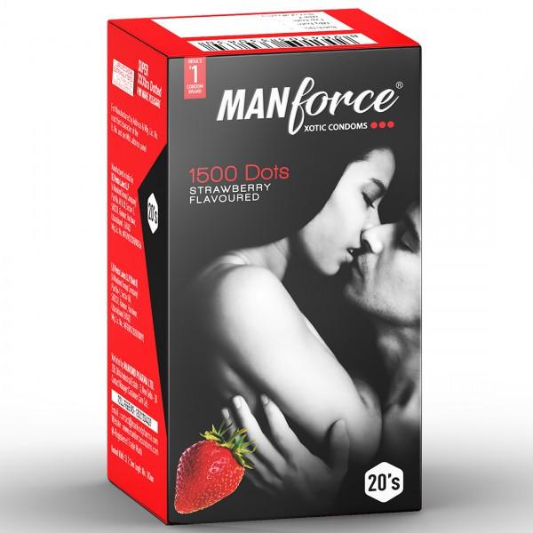 MANFORCE XOTIC CONDOMS (STRAWBERRY)